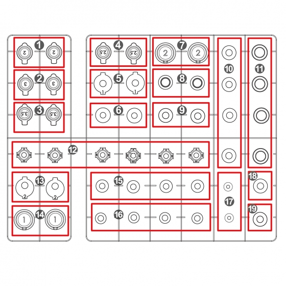 Bushing Plastics (Adjustment Botton Pack)